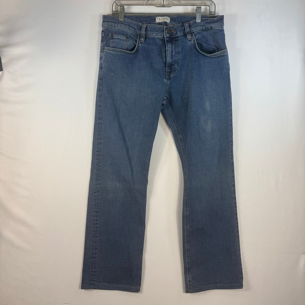 Tecovas Slim Jean Mens 34x30 Medium Blue Stretch Denim SLM2021